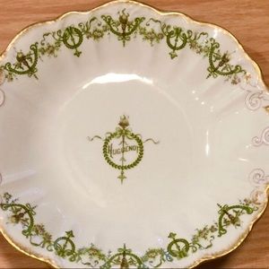 Antique ABRAM FRENCH CHINA Huguenot Desert Plate